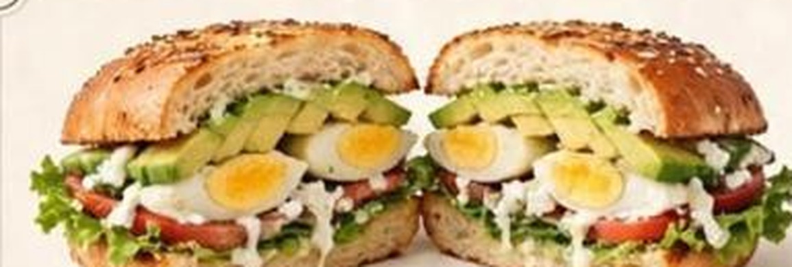 Egg & Avocado Sandwich with egg, whole-wheat bread, avocado and tomato