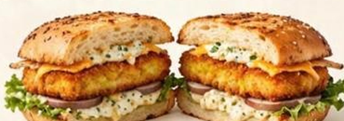 Fried Corn Crunchy Sandwich with whole-wheat bread, crispy corn patty, cucumber and lettuce